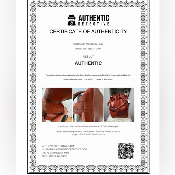 SOLD 🍂Louis Vuitton 🍂 Authenticated Vintage 1991 Epi Noe GM Brown Drawstring Bag - Picture 3 of 15